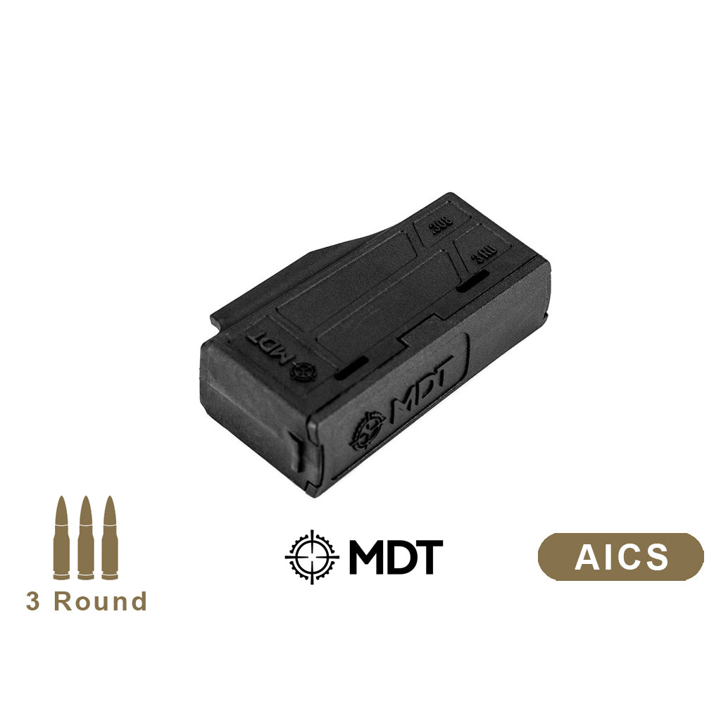 Short Action AICS Flush Fit .308/6.5 CM Polymer 3 Round Magazine