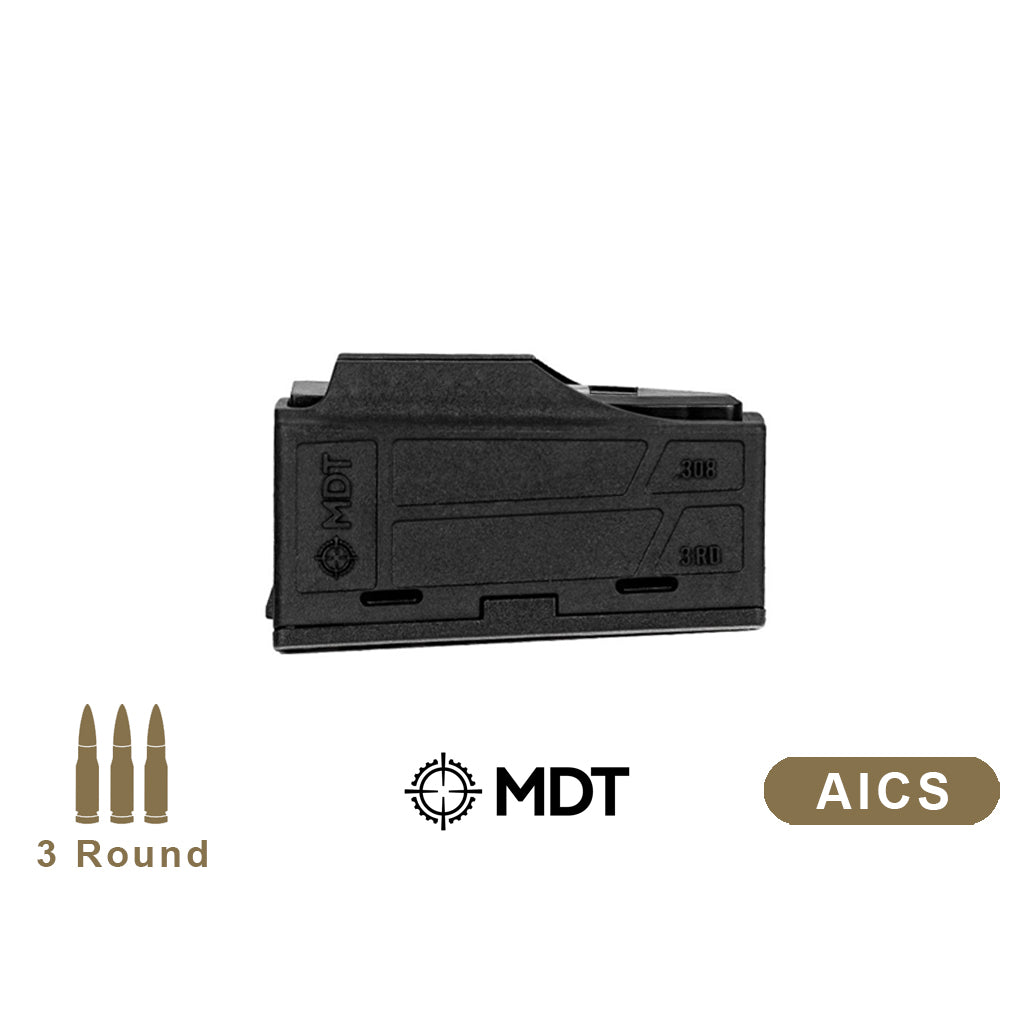 Short Action AICS Flush Fit .308/6.5 CM Polymer 3 Round Magazine