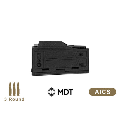 Short Action AICS Flush Fit .308/6.5 CM Polymer 3 Round Magazine